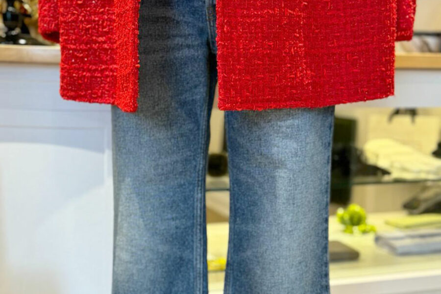 Pantalon Chloé coupe évasé en coton et chanvre